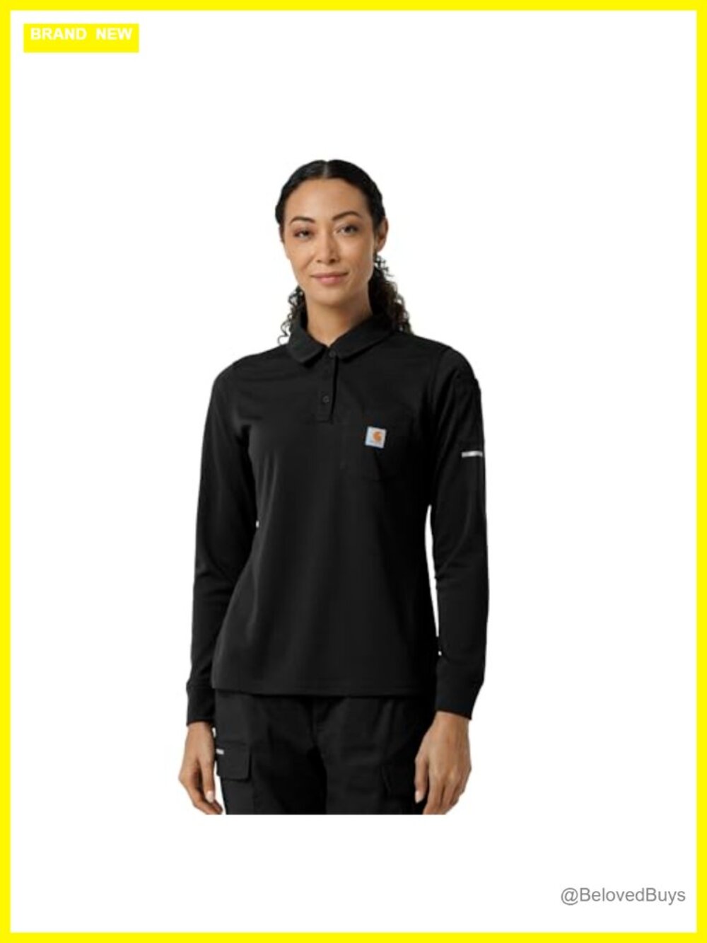 Carhartt Rugged Flex Long Sleeve Polo Scrub Top Medical Workwear